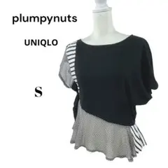plumpynuts × UNIQLO 半袖チュニック【S】ブラック・ホワイト