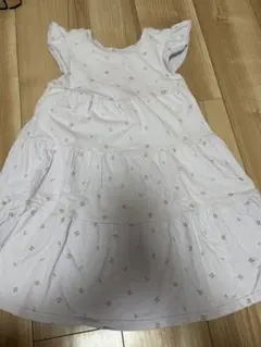 petitmainフリル付きノースリーブワンピース 100-110cm