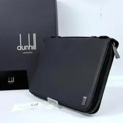極美品 ダンヒル オーガナイザー 長財布 黒 レザー サイドカー ギャランティ