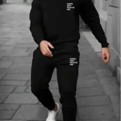 ブラック スウェットセット xL