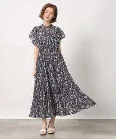 ☆中古☆アルアバイルモノトーンフラワーシャツワンピースホワイト