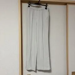 9/27-29処分予定！【COCODEAL】ライトグレー ワイドレッグスラックス