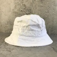 cy332古着 帽子 バケットハット ハット 白 90s Y2K