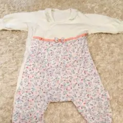 新生児　コンビミニ　ロンパース　花　イチゴ柄　50ー60