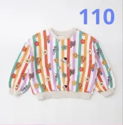 リトシー　リンクアット　しまむら　リトルフレンズストライプ　トレーナー　110