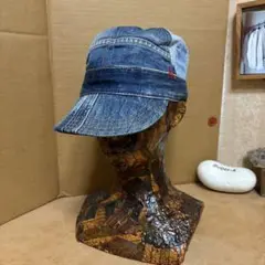 デニムキャップ(リメイク)(6枚剥ぎ)(ワンウオッシュ)