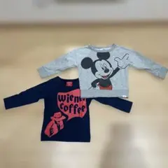 baby GAP ミッキーマウス トレーナー グレー　＆ロンT2枚セット