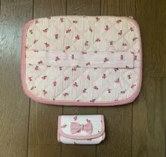 【新品未使用】ナラヤ　NaRaYa ポーチ　2点セット　花柄　ローズ