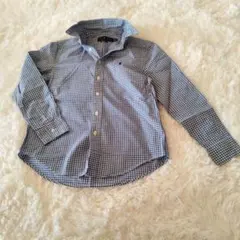 Ralph Loren 男の子 M 長袖シャツ ギンガムチェック 青 新品同様