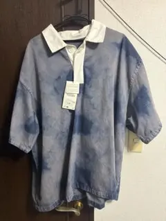 ERC 半袖シャツ 青と白のグラデーション
