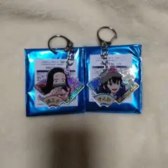 ニジゲンノモリ✕鬼滅の刃　ネオンアクリルキーホルダー（扇型）