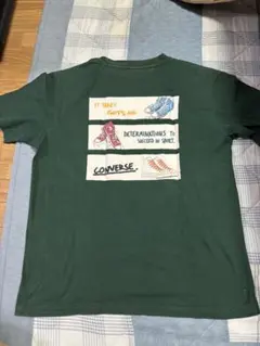 CONVERSE スニーカーTシャツ ダークグリーン