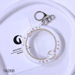 [1626B] 缶バッジ デコ トレカケース トレカキーホルダー レジン 月 星