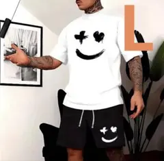 Tシャツ　短パン セットアップ メンズ 2XL シンプル　大きいサイズ