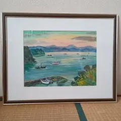 横山大観「海鳴」大日本絵画巧芸美術限定複製画 横山大玄印 証明シール