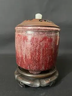 【直しあり】楽焼 獅子香炉 合箱合布 赤楽 抹茶道具 茶器 茶陶 香道具 香爐 直しあり】楽焼 獅子香炉 合箱合布 赤楽 抹茶道具 茶器 茶陶 香道具