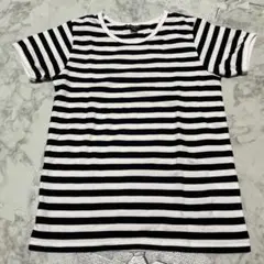 marimekko 白黒ストライプ Tシャツ 122/7Y