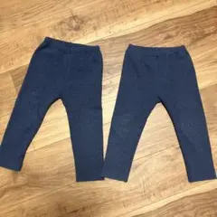 裏起毛 ネイビー パンツ 90cm ユニクロ