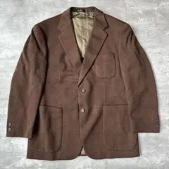 Hi-Land テーラードジャケット　表毛100% クラシック　Y2K ブラウン