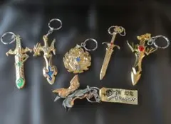 竜 ドラゴン 剣 観光地 お土産 キーホルダー まとめ売り　平成レトロのサムネイル