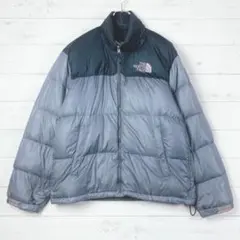 最終価格　ノースフェイス　ダウン　ヌプシ　ロゴ刺繡　700FP　灰　95M　11