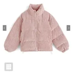 GRL ピンク コーデュロイダウンジャケット[ask38]