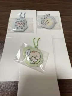 ちいかわbabyトレーディングキーぷっくりキーホルダー３点セットです。