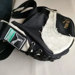 PUMA ヴィンテージ風ショルダーバッグ ブラック/ホワイト
