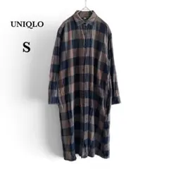 UNIQLO ユニクロ フランネルシャツ 원피스 チェック柄 S 秋冬 羽織