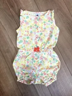 PETIT BATEAU 花柄ロンパース 6m/67cm