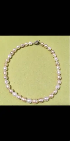 淡水パール　ミックスコンビネックレス　ホワイト　ピンク　オレンジ　冠婚　大粒