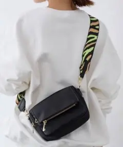 【美品】TOPKAPI COULEURナイロンコンビフラップ ショルダー バッグ
