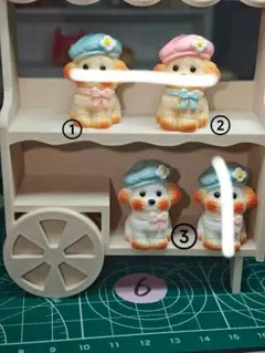 犬のデコレーションパーツ4個セット