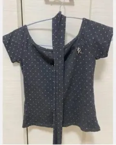 半袖 Tシャツ ドット柄 マフラー付き
