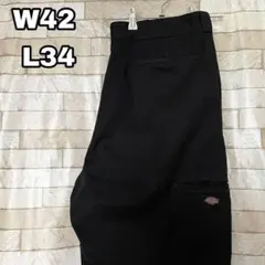 디키스 더블니 워크 팬츠 블랙 블랙 42×34