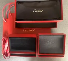 カルティエ 空箱3点と紙袋2点のセット&保存袋 ギャランティカード付
