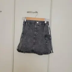 グレー サイドストライプ スカート