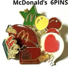マクドナルド　6PINS ピンバッジ　まとめ売り　オークション