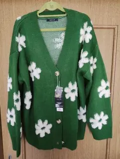 値下げ　花柄　カーディガン　大きいサイズ
