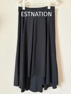 ESTNATION エストネーション　イレヘム フレアスカート　ブラック　38のサムネイル