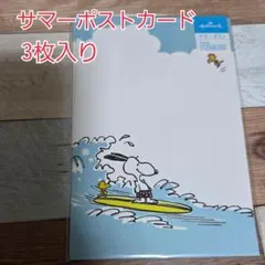 PEANUTS スヌーピー サマーポストカード 3枚入り　サーフスヌーピー