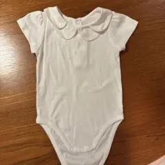 jacadi ボディスーツ ペタルカラー 白 12m