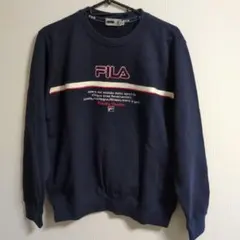 FILA 長袖シャツ　トレーナー　スウェット　ネイビー　フリーサイズ