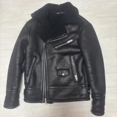 ZARA ボア ライダースジャケット ブラック M