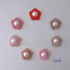 R449 オーダーメイド商品 マーブルフラワー  ヘアゴム ポニーフック ピン