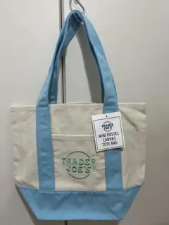 TRADER JOE'S ミニパステルキャンバストートバッグ