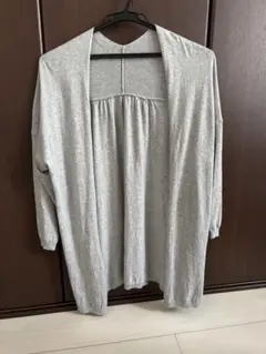 earth music&ecology グレー七分袖カーディガン