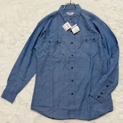 新品 90s Levi's オレンジタブ 復刻 シャンブレーウエスタンシャツ M