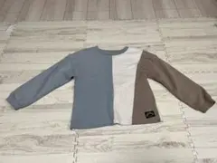 カラーブロック長袖トレーナー