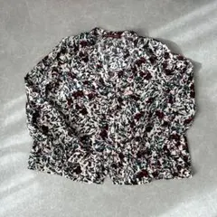 コントワーデコトニエ×ユニクロ　レーヨンプリントブラウス　総柄　長袖　L